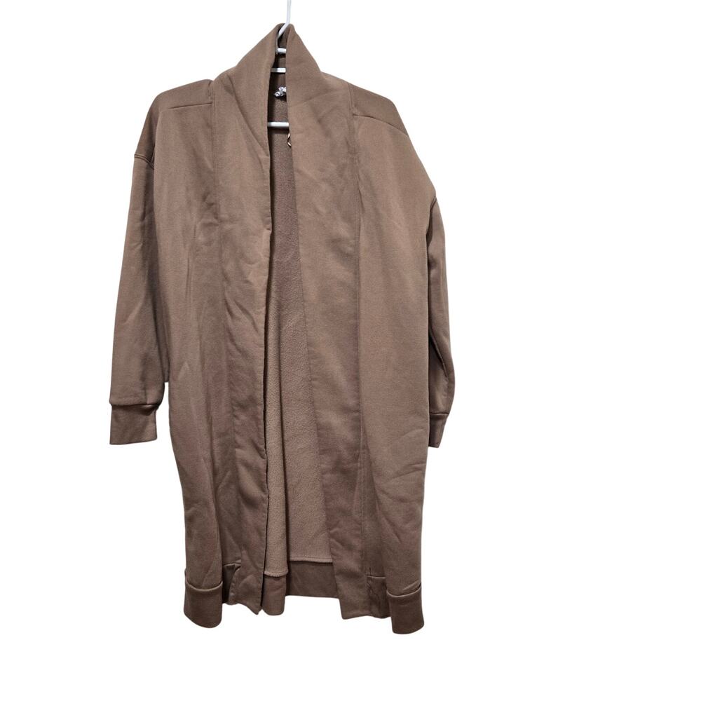 Olive + Oak Taupe Longline Open Front Cardigan Large